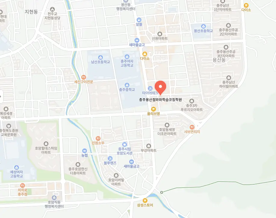 호암동 중3 수학학원 스터디팝 학원 위치